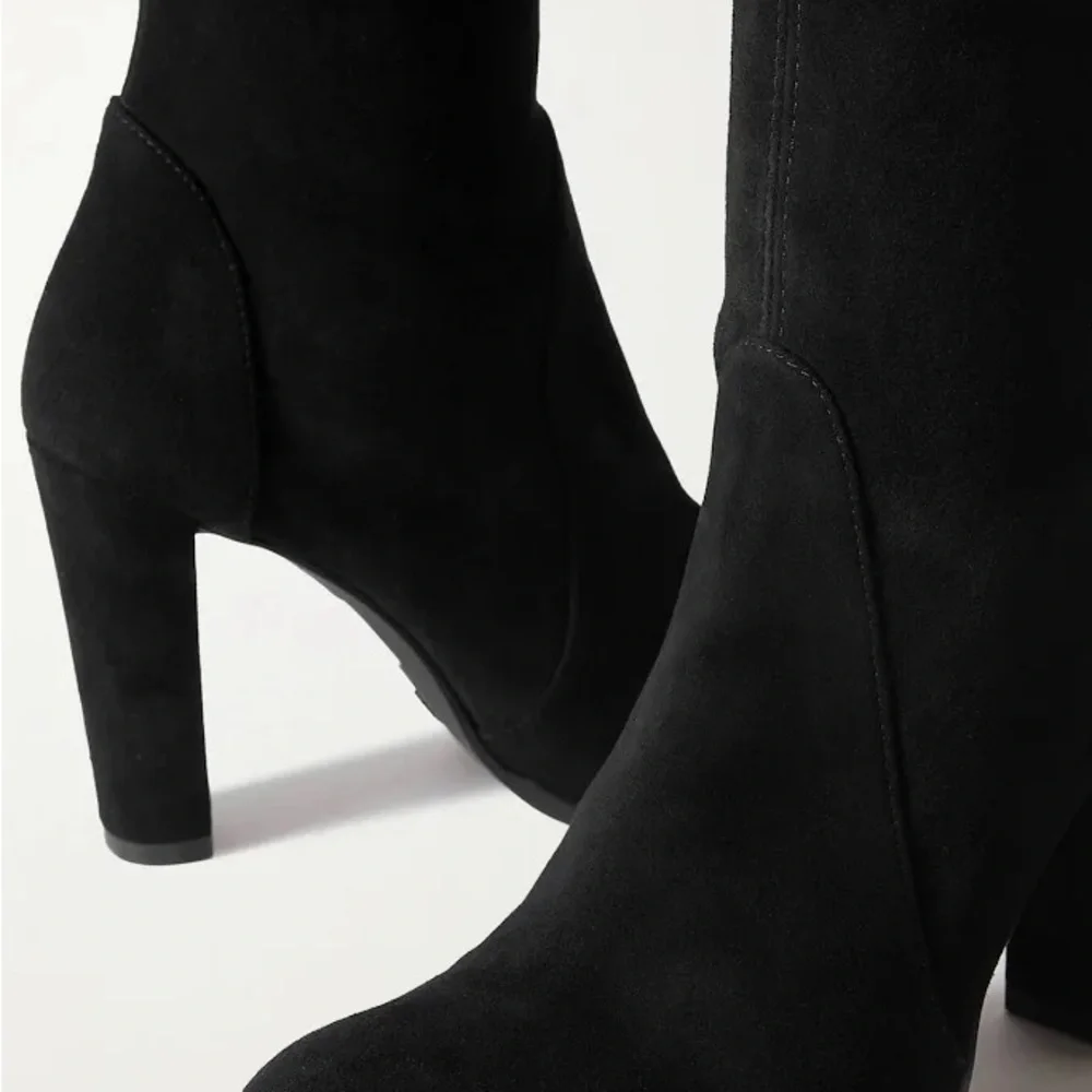 Stuart Weitzman Highland Black Suede Over-the-Knee Boots Women’s Size 8.5